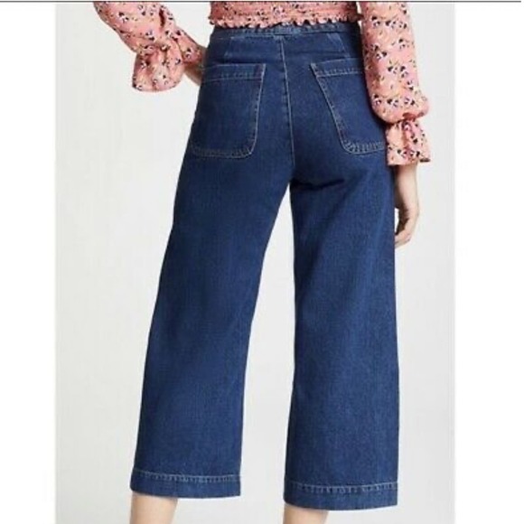 A.L.C Noah Vintage Wide Leg Cropped Jeans - Picture 2 of 7